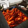 "Fiery Nine-Tailed Fox Anime Carpet with Lightning Effect Design" Suitable for Use As an Anti-slip for Living Room Bedroom Sofas