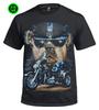 T-shirt/Vélo/Crâne/Tatouage/Moteur/Course/Cadeau/Haut Bouledogue Biker Luminescent dans le Noir