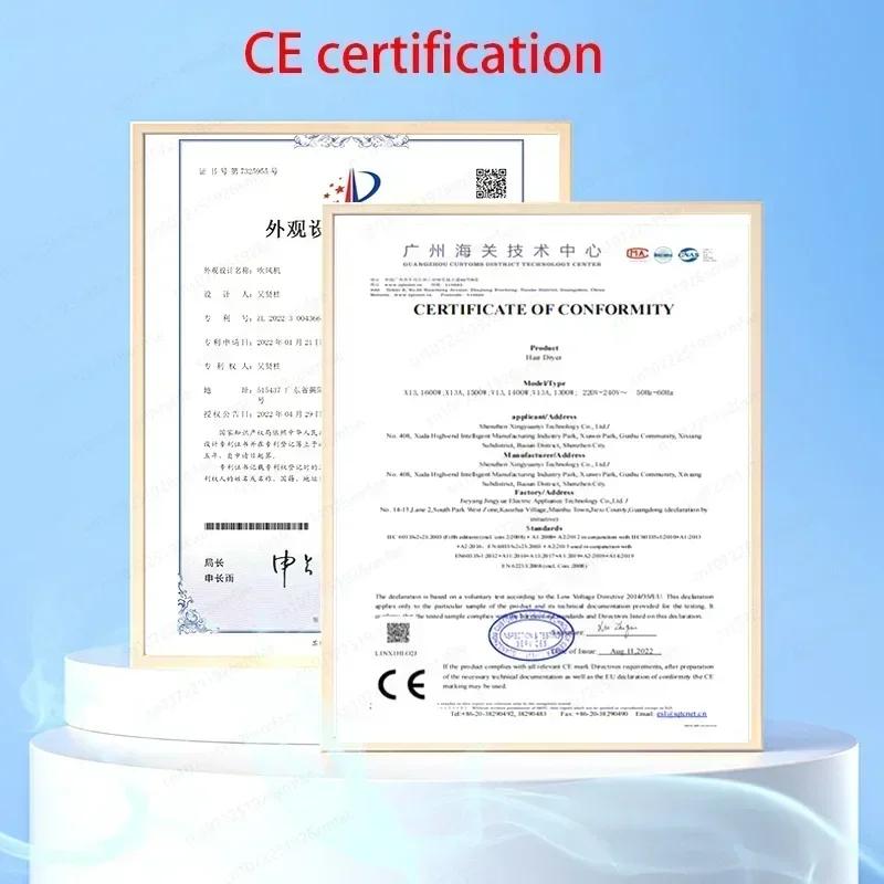 Professional Negative Ionic Hair Dryer  Leafless Hair Dryer Hot/ Cold Blow Dryer Hairdryer Home Appliance Free Shipping Dyso