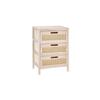 Commode en rotin naturel - Gift Decor - 40x58x29 cm - 3 tiroirs - Léger - Naturel - Décoratif