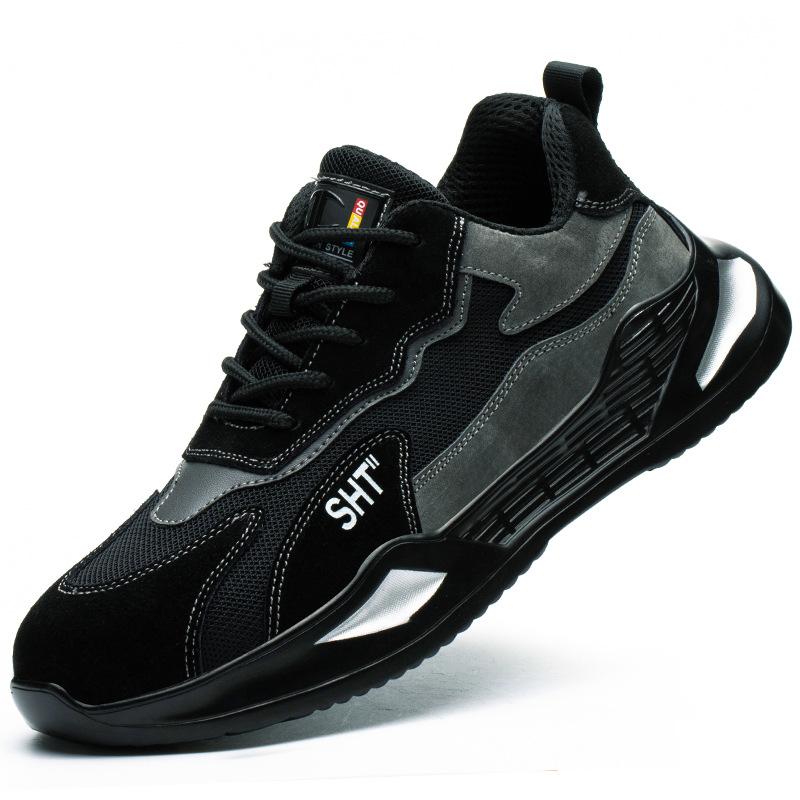 

Обувь для страхования труда. Противоударные, противопрокольные, удобные и дышащие летние туфли с защитой от мух. 47