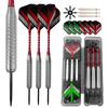 PENPEN Professionelles Edelstahl-Dartset 26g Stahlspitzen Dartzubehör 15041 Dartscheibe