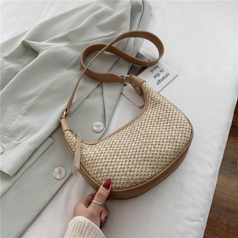 

Summer Woven Straw Bag Designer Crossbody Hobo Bag Fashion Single Shoulder Bag Ladies/Girls хаки