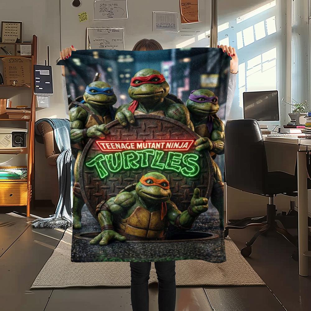 Teenage Mutant Ninja Turtles Poster Blanket Blanket Suitable For All Seasons Air Conditioning Blanket Digital Printing Sheet