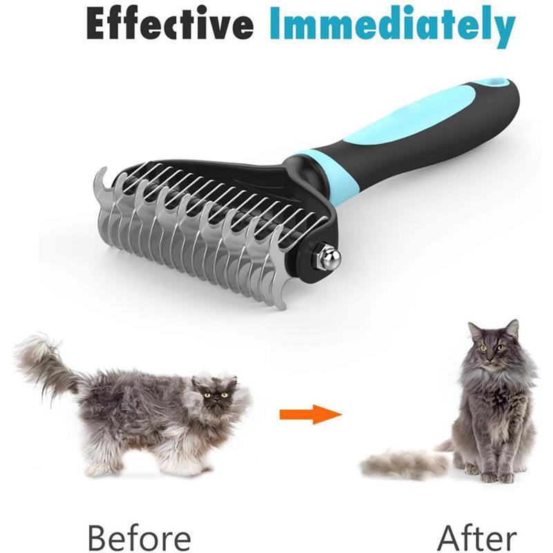 Pet Dog Comb Hair Remover Cat Comb for Long Hair Curly Dogs Cats  Removal Undercoat Pet Brush Rake Dematting Brush Dog Supplies