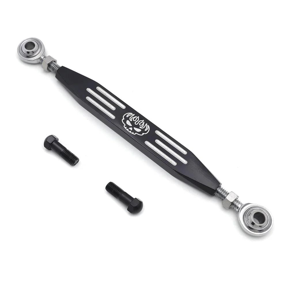 Motorcycle Black Grooved Flame Skull Short Gear Shift Linkage for Harley 2004-Later 1200/883 XL Models MT288-017-BK