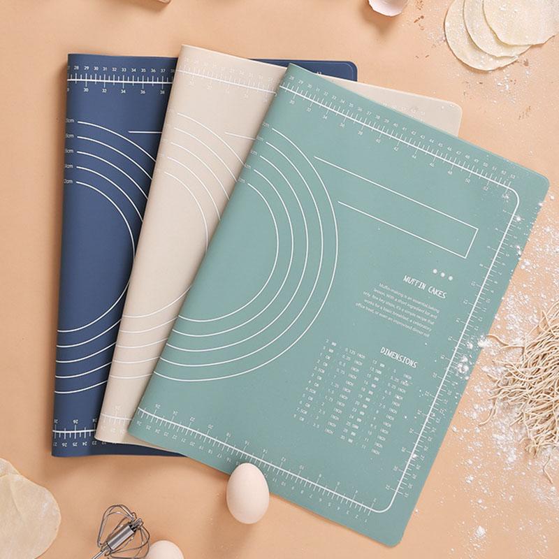 Silicone Measuring Kneading Pad Flour Pad Household Rolling Board Thick Non-slip - Very Suitable for Making Cakes and Bread