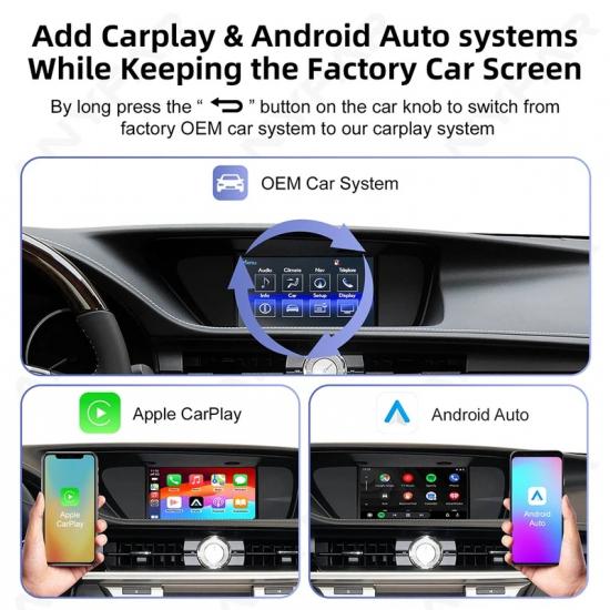 For Apple CarPlay Wireless Android Auto Decoder Box For LEXUS ES NX200 NX ES300 ES IS250 2014-2017 UX RX GX RC300 2018-2021