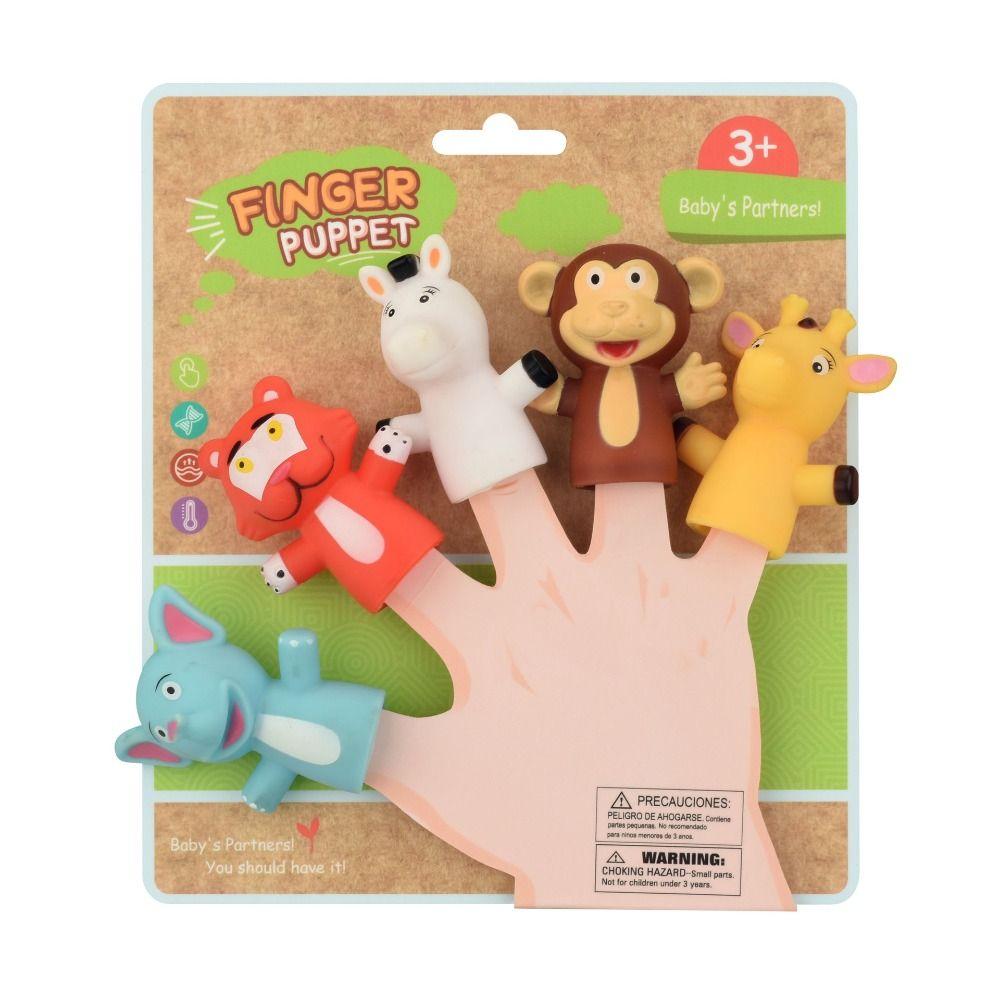 Safety Mini Animal Hand Puppet Colorful Dinosaur Finger Puppet Doll Finger Puppet Toy Set  Gifts