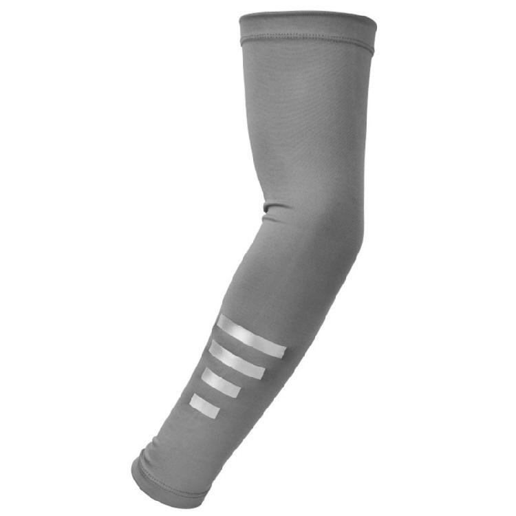 Athletic Cooling Arm Cover Thin Sleeves Reflective Elements For Nighttime Visibility светло-серый