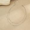 Double Layer Necklace Minimalist Elegant Choker Fashion Jewelry for Women Stylish Layered Chain