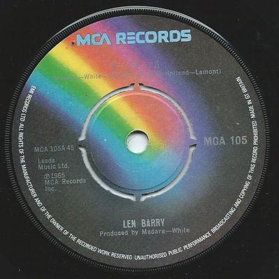 7-inch Plaat LEN BARRY - 1-2-3 MCA105 MCA Records 1976 VK Pop Gebruikt