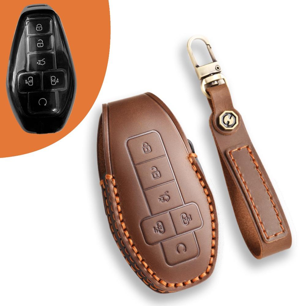 

Premium Leather Key Case for Denza Z9GT N9 D9 Full Protection Car Key Cover Minimalist Design