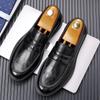 Fashion 2024 Luxury Brand Loafers Men Genuine Leather Slip-on Thick-soled Designer Leather Shoes Gentlemen's Office Formal Oxford Shoes