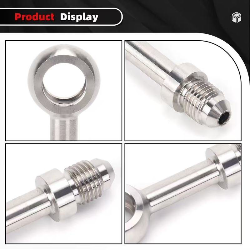 AN3 Motorcycle Brake Line Stainless Steel Braided Hose Banjo Fitting Soft Tube Connection Brake Cable Oil Hose Racing Part