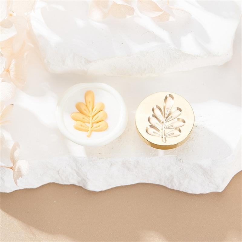 Fruchtpflanzen-Serie Siegelwachsstempel für Weihnachtsumschläge Karte Hochzeitseinladung Dekor Messing Kleeblätter Wachssiegelstempel