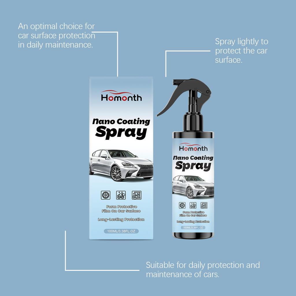 Homonth Nano Coating Spray 100ML Transparent Nano Quick Coat Restore