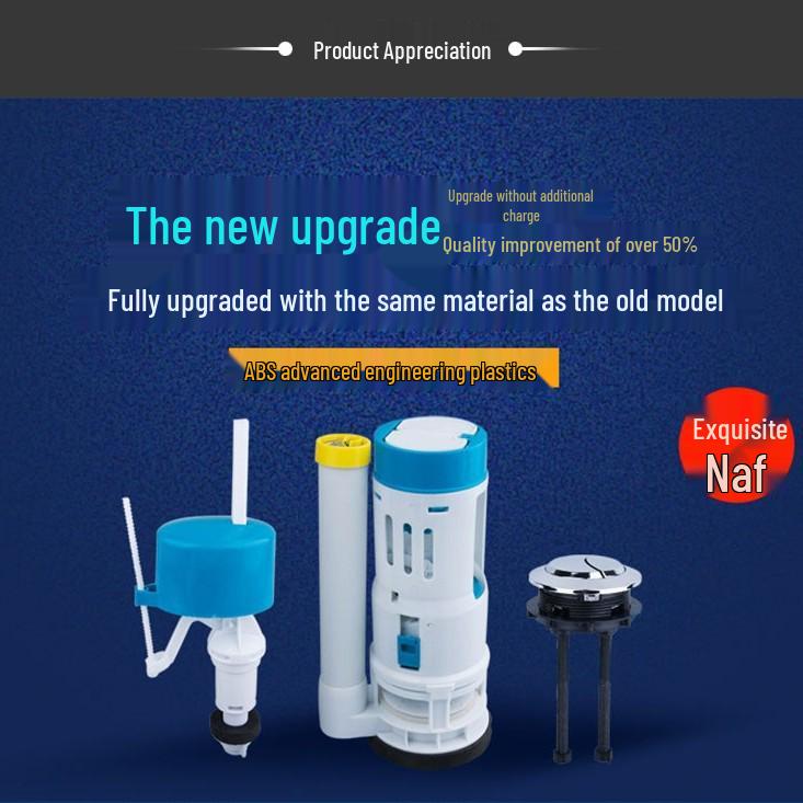 Universal Drain and Inlet Valve for One-Piece Split Tank Toilets