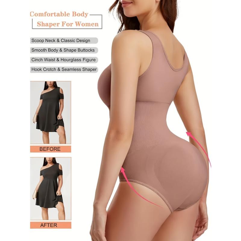 Women's Seamless High Elasticity Shapewear Tummy Control Butt Lifting Sleeveless Body Shaper