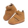 2025 Boys' Casual High-Top Velcro PU Baby Cotton Shoes