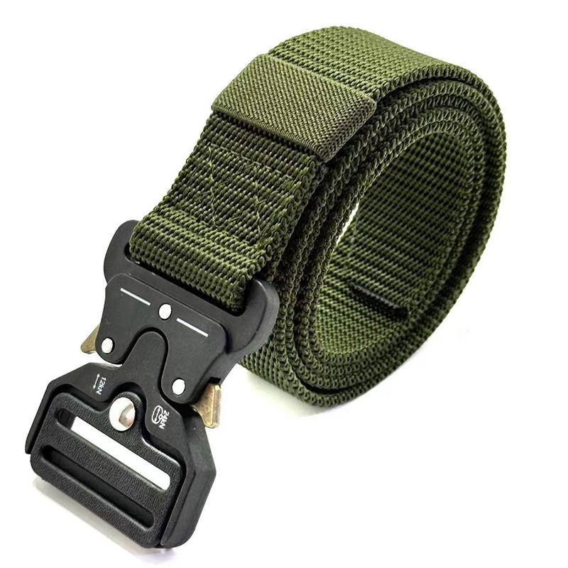 Cinturón para Hombre Outdoor Caza Táctico Cinturón de Hombre Multifuncional Combate Supervivencia Alta Calidad Lona Nailon Cinturón de Hombre Cinturón Deportivo
