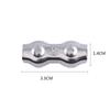 10pcs Stainless Steel M3 Duplex Clips Sturdy Design Wire Rope Clips  Cable Management
