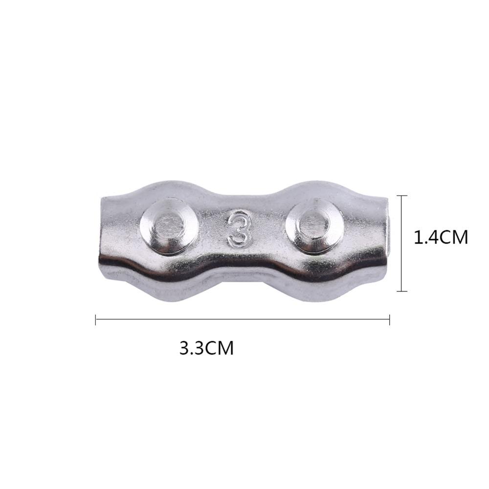 10pcs Stainless Steel M3 Duplex Clips Sturdy Design Wire Rope Clips  Cable Management