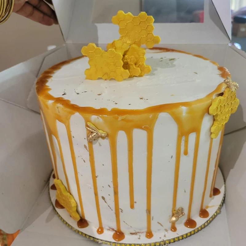 Honeycomb Fondant Mold 3D Honeybee Bee Silicone For Cake Decoration Biscuit Cookies Chocolate Hard Candy Cupcake Topper Kitchen
