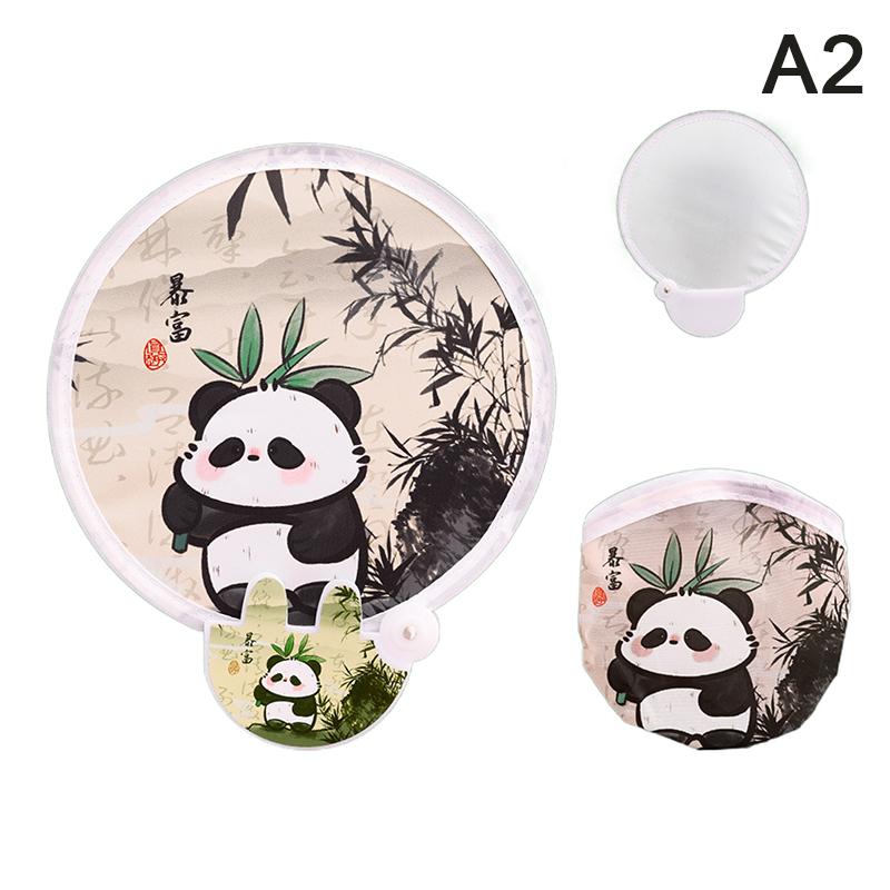 Portable Cartoon Folding Fan Kawaii Creative Foldable Fan Cool Summer Hand Fan Flying Disk Pocket Cloth Fan Gifts For Kids