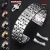 Massives Edelstahl-Uhrenarmband für Tissot Qualität Schmetterlingsverschluss Armband Gebogenes/Flaches Metallarmband 12/14/16/18/19/20/21/22mm