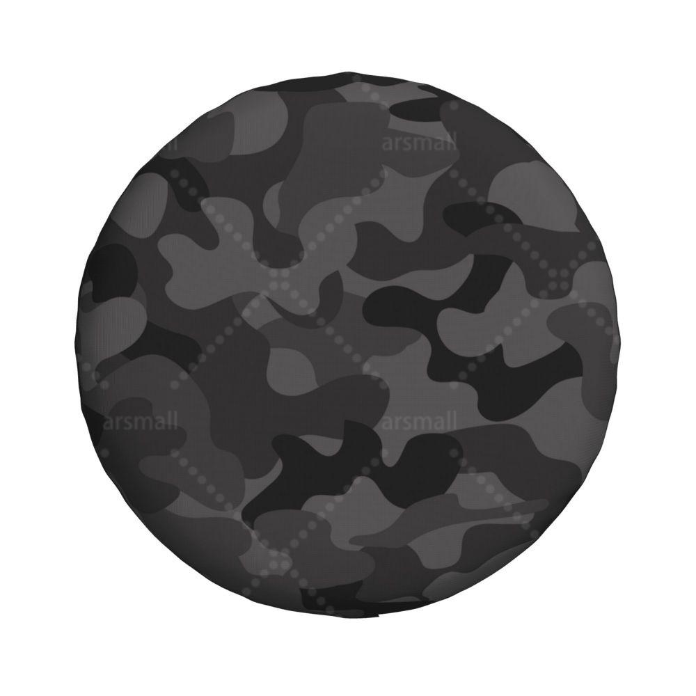 Black Camouflage Car Tire Dust Cover SUV Truck Travel Trailer,Waterproof Tires 14" 15" 16" 17" Wheel Cover Spare Tire Cover