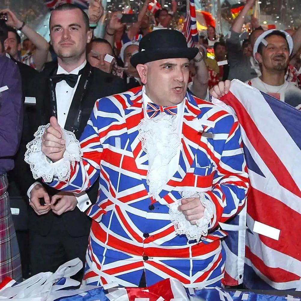 Union Jack Fliege Verstellbarer Hals Britische Flagge Fliege Königin Elisabeth Platin-Jubiläum 70 Jahre Dekorationen