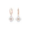 Faux Crystal Earrings Womens Rose Gold
