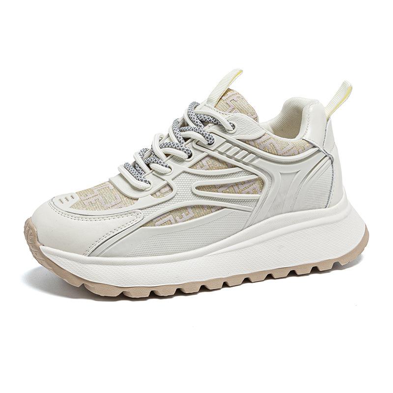 College style dad shoes women's 2025 autumn new Korean version round head lace-up comfortable and versatile sports and leisure shoes