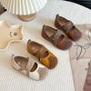 Baby baby small leather shoes soft sole comfortable shallow mouth shoes autumn single shoes British style girls princess shoes 0-1-3 years old