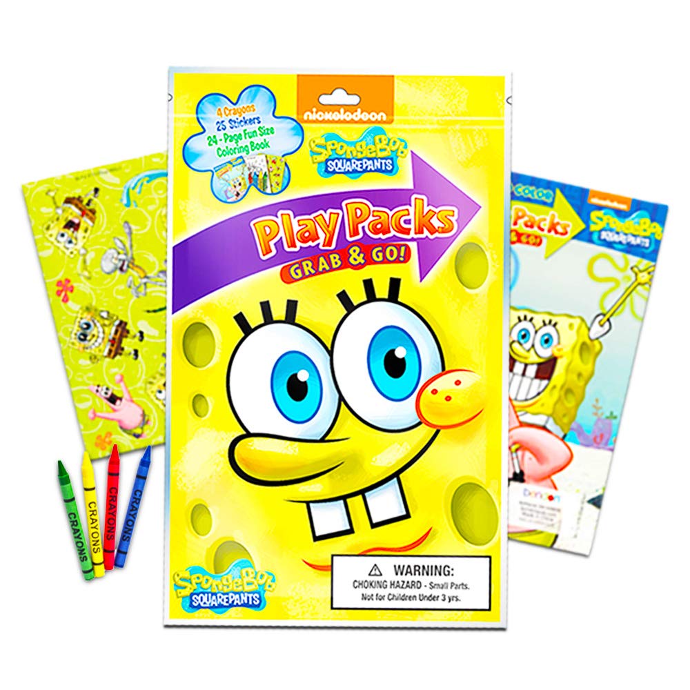SpongeBob SquarePants Coloring Activity Book Set with Stickers Books and Play & (3 Pack)