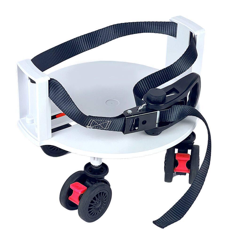 Universal 5-9.5 Inch Golf Bag Base with Brakes and Four Swivel Wheels белый