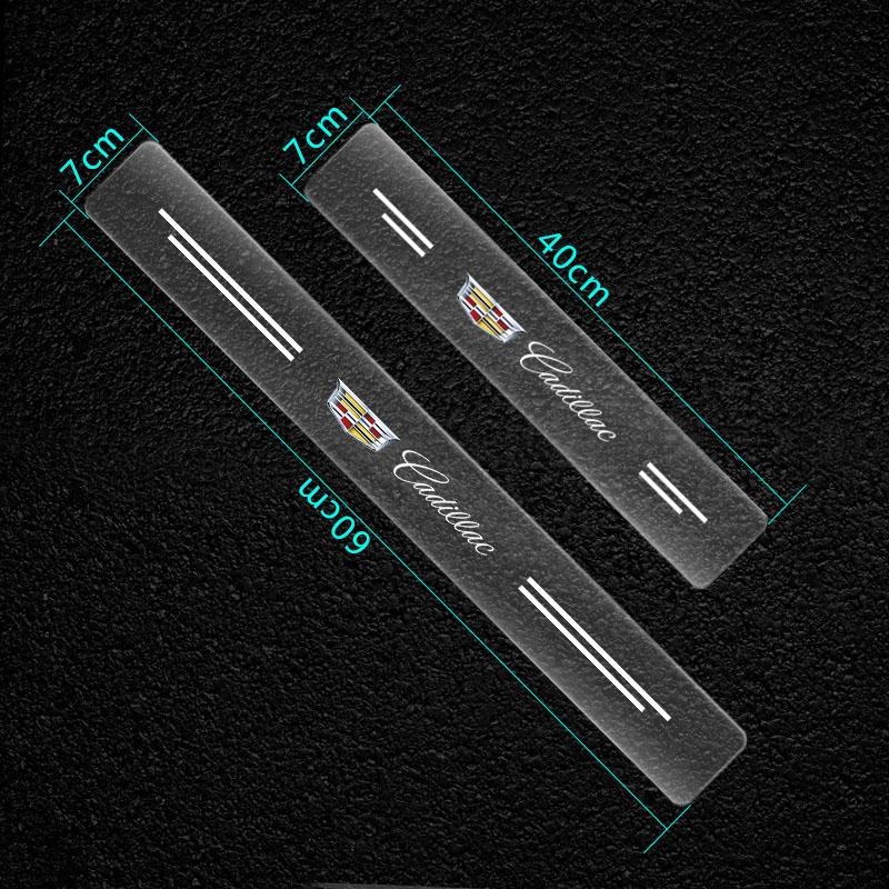 Car Door Sill Protector Stickers Transparent Decor Decal Threshold Strip For Cadillac CTS STS DTS SRX XLR ATX Escalade Seville Tiburon