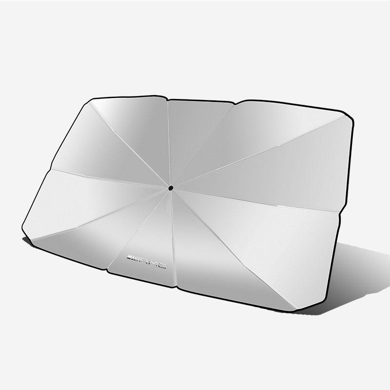 Car Windshield Sun Shade Umbrella Foldable Car Sunshade Cover For Mercedes Benz AMG W212 W205 W246 W177 W176 W213 GLC GLE GLS ML Welcome Laser Lamp