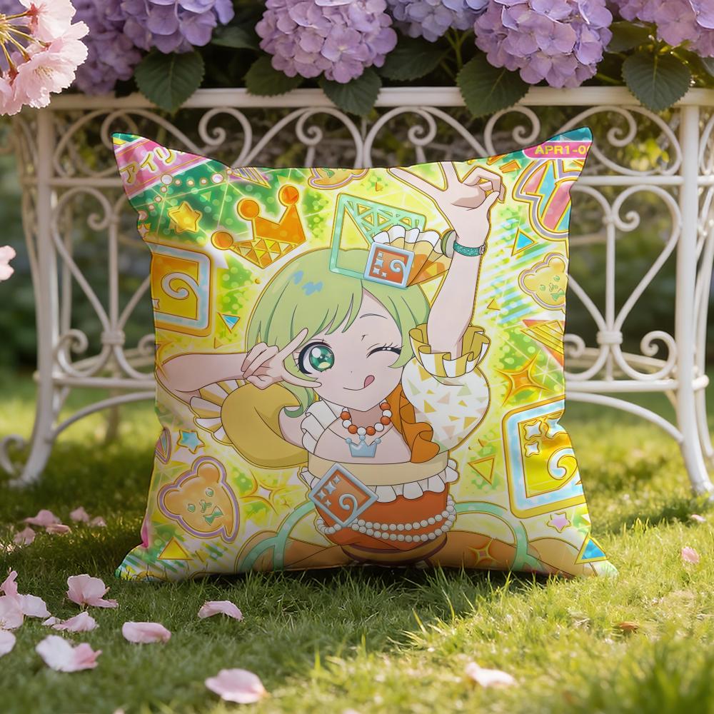 Cute Anime H-Himitsu no AiPri Cushion Cover Home & Car Dual-Scene Pillow Cover: Reversible for Premium Comfort