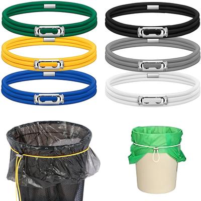 Bandas Elásticas para Cubo de Basura Diseño Cord Lord Elásticas Ajustables para Cubos de Basura Grandes Se Adapta a Cubos de Basura de 8 a 33 Galones para Mesas de Cocina Fiesta