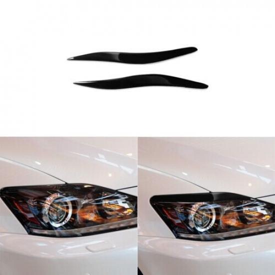 For Lexus IS250/300 06-12 Glossy Piano Black Headlight Eyelid Eyebrow Trim Decal