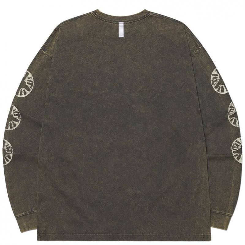 S.i Langarm-T-Shirt   Gewaschenes Anthrazit