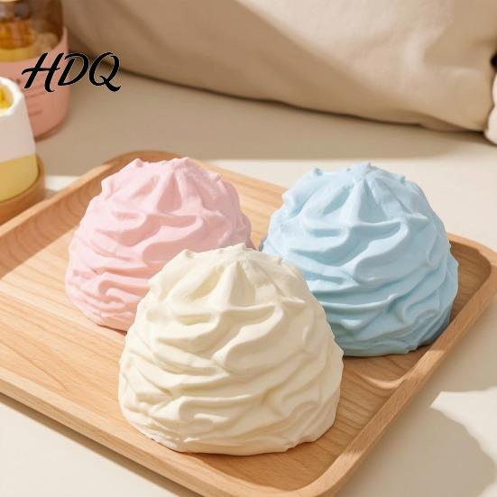 Stressabbau-Werkzeug 1/2/3 Stück Lindernde Creme Rollspielzeug, Weiches Dehnbares Eis-Knetkuchen-Spielzeug Langsam Aufgehendes Fidget Sensorisch für Angst TPR-Ball