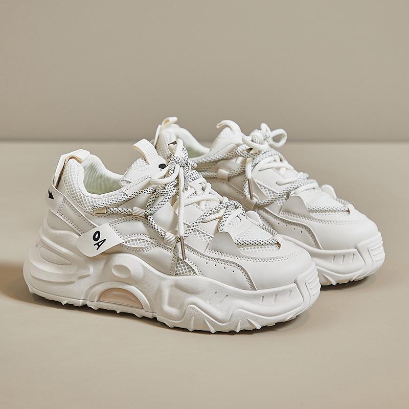 

Корейская весна 2025 FB6601 Женские туфли для пап: Повседневные, увеличивающие рост спортивные и беговые кроссовки EU 39 бежевый