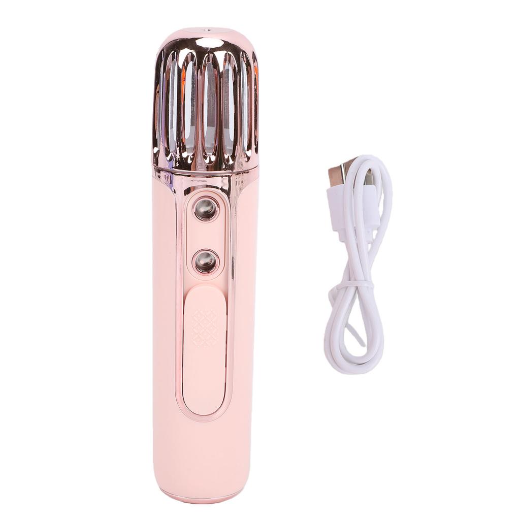 Face Mist Spray Humidifier with Dual Nozzles 20ml Visible Tank USB Rechargeable Portable Face Humidifier for Makeup