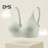 Damen-BH, verstellbarer Schultergurt, Push-up, klemmsicher, einfarbig, vollständige Abdeckung, bügellose Schnalle auf der Rückseite, Verschluss, 3/4-Schaumstoff-Cup, für den täglichen Sport, zum Pendeln