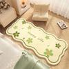 Irregular Flower Bedside Carpet Non-slip Super Absorbent Cashmere Carpet Suitable for Living Room Bedroom Entry Carpet