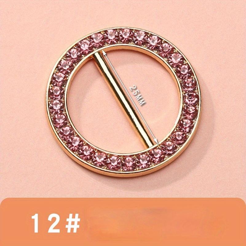 Round Shape Elegant Tee Shirt Clips Scarf Buckles T-Shirt Clip Ring Clothes Corner Knotted Buckles Inner Diameter 29-35mm