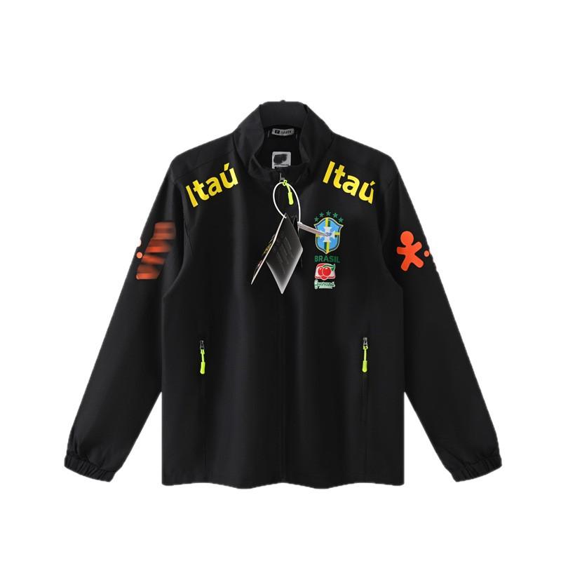 Brazil Jacket Men's Thin Neymar Training Clothes Women's Football with the Same National Team Jacket
